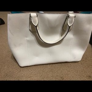 White Michael Kors handbag teal interior